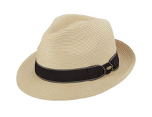 Load image into Gallery viewer, Scala Wyatt Fedora Hat - Natural