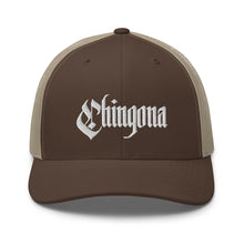 Load image into Gallery viewer, Chingona Retro Trucker Hat - Low Profile Brown-Khaki