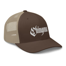 Load image into Gallery viewer, Chingona Retro Trucker Hat - Low Profile Brown-Khaki