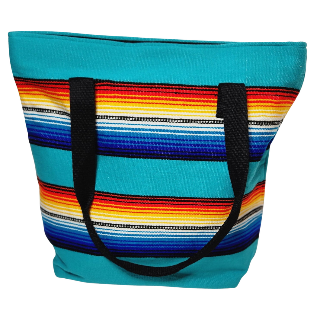 Sarape Tote Bags - Teal