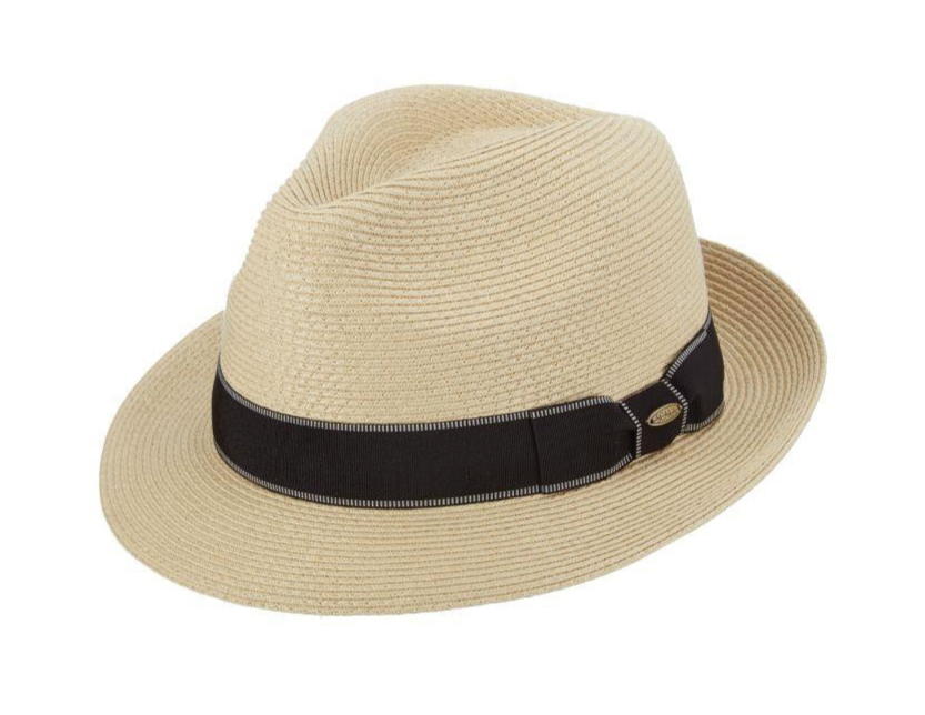 Scala Wyatt Fedora Hat - Natural