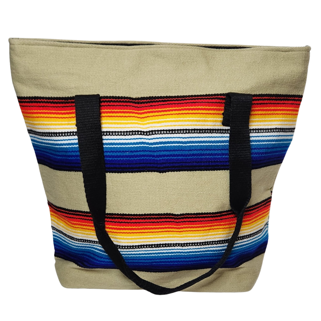 Sarape Tote Bags - Beige