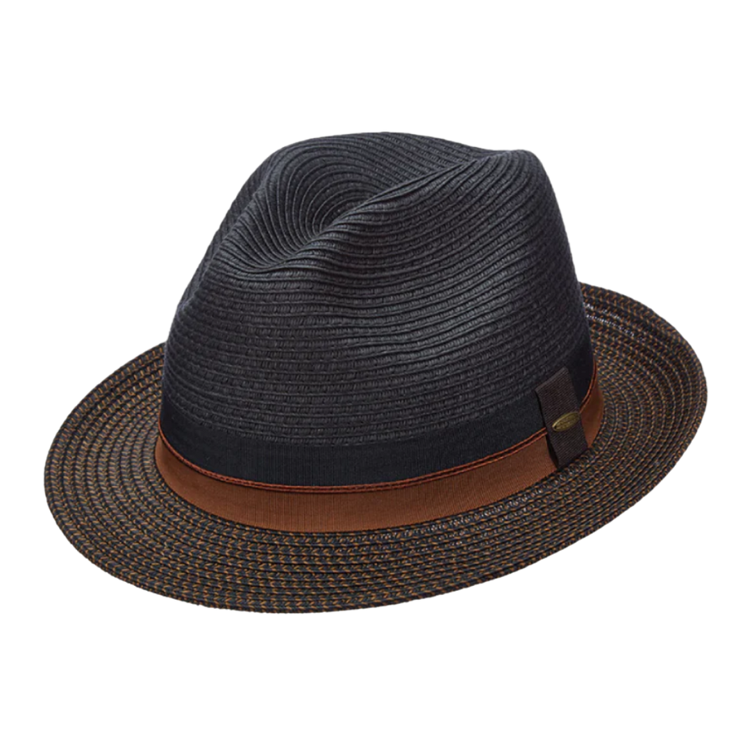 Scala York Fedora Hat - Tri-Tone
