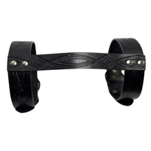 Load image into Gallery viewer, Leather Bedroll Straps-Black Diamond Design

