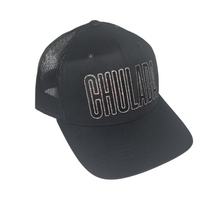 Load image into Gallery viewer, Chulada Trucker Hat - Black Hat Silver
