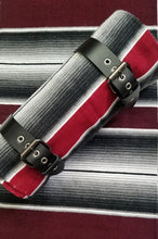 Load image into Gallery viewer, Leather Bedroll Straps-Plain Black
