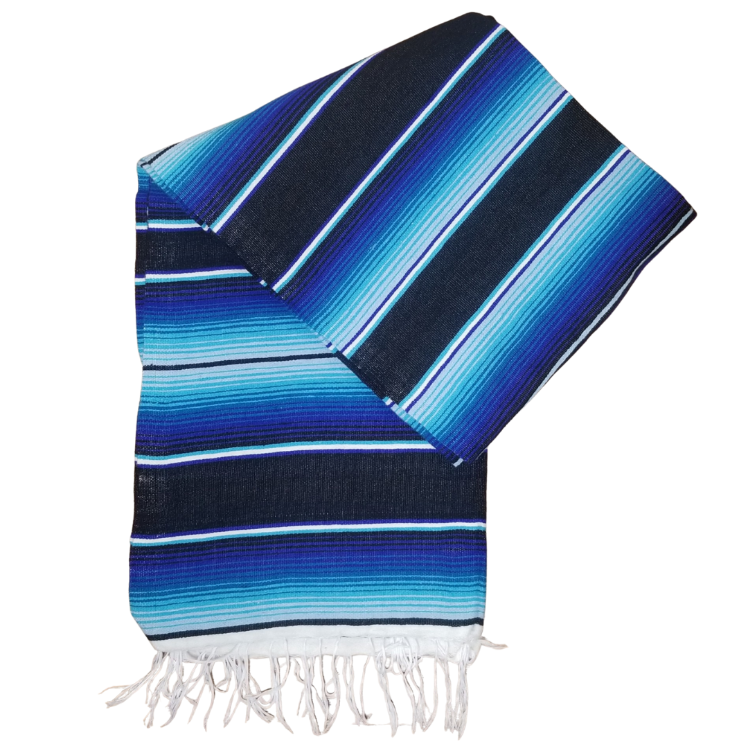 Blue discount serape blanket