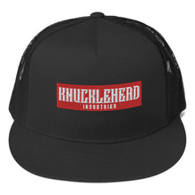 Load image into Gallery viewer, Knucklehead Logo Embroidered Trucker Hats - High Profile Black
