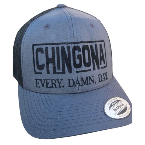 Chingona Every Damn Day Trucker Hat Charcoal Hat