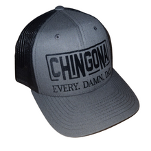 Load image into Gallery viewer, Chingona Every Damn Day Trucker Hat Charcoal Hat
