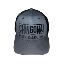 Load image into Gallery viewer, Chingona Every Damn Day Trucker Hat Charcoal Hat
