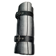 Load image into Gallery viewer, Leather Bedroll Straps-Black Geometric Design
