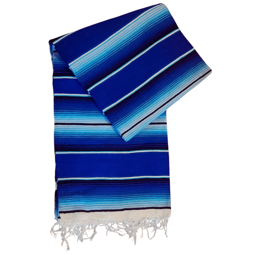 Sarape Royal Blue White